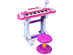 Costway 37 Key Electronic Keyboard Kids Toy Piano MP3 Input w/ Microphone and Stool - Pink