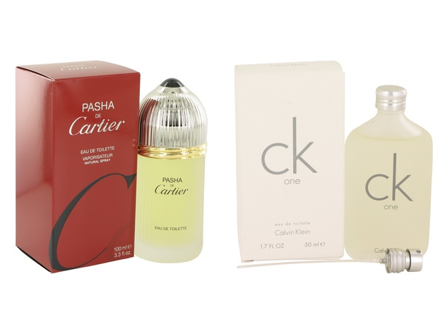 Gift set  PASHA DE CARTIER by Cartier EDT Spray 3.3 oz And  CK ONE EDT Pour/Spray (Unisex) 1.7 oz