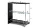 Costway Bar Table Wine Storage Unit w/Tempered Glass Shelf & Glass Holders Glossy Black