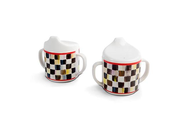 MacKenzie-Childs Courtly Check Sippy Cups - Set of 2