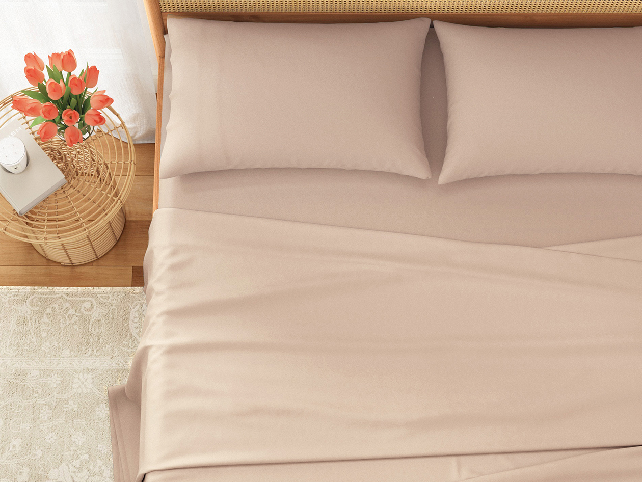 4-Piece Pre-Washed Microfiber Sheet Set (Rose/Twin)
