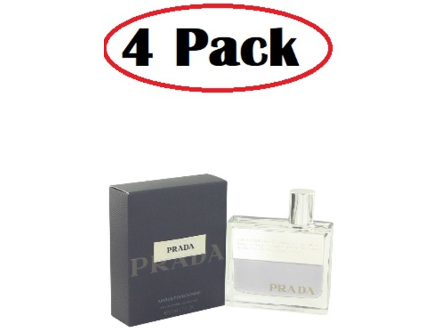 4 Pack of Prada Amber by Prada Eau De Toilette Spray 1.7 oz