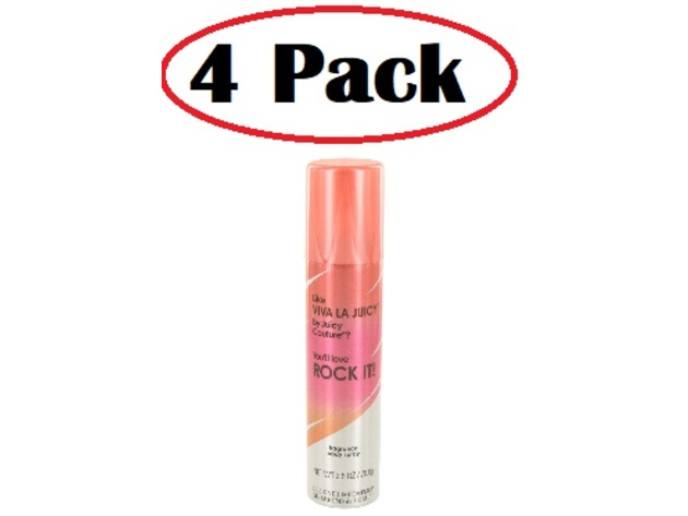 4 Pack of Designer Imposters Rock It! by Parfums De Coeur Body Spray 2.5 oz