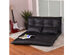 Costway PU Leather Foldable Modern Leisure Floor Sofa Bed Video Gaming 2 Pillows Black