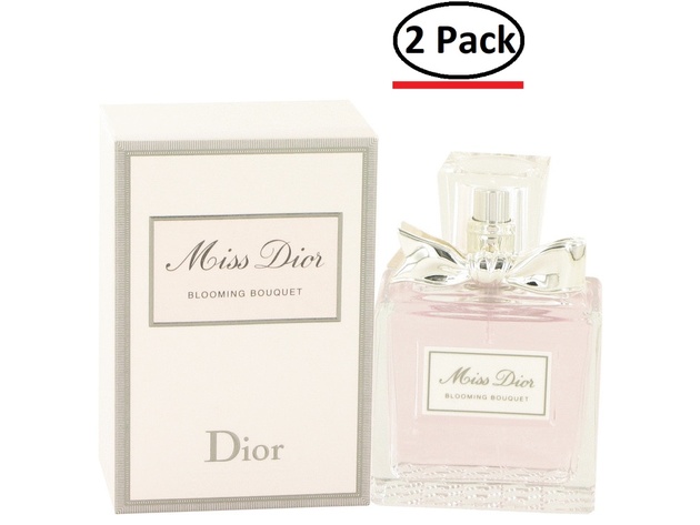 Miss Dior Blooming Bouquet by Christian Dior Eau De Toilette Spray 1.7 oz for Women (Package of 2)
