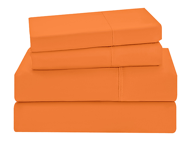 3-Piece Microfiber Sheet Set (Orange/Twin)