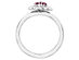 Synthetic Lab Created Ruby Heart Promise Ring in Sterling Silver 1/4 Carat (ctw) - 10