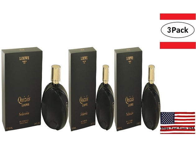 3 Pack Loewe Quizas Seduccion by Loewe Eau De Parfum Spray 3.4 oz for Women