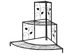 Costway 3 Tier Floral Corner Plant Stand Metal Flower Pot Rack Stair Display Ladder - Black