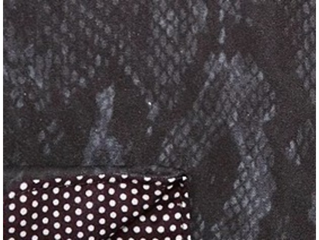 Tallia Men's Slim-Fit Performance Stretch Snakeskin-Print Dress Shirt Black Size 16-32-33