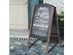 Costway 40'' Wood A-Frame Chalkboard Sign Menu Board Sidewalk Wedding Signage - black & coffee
