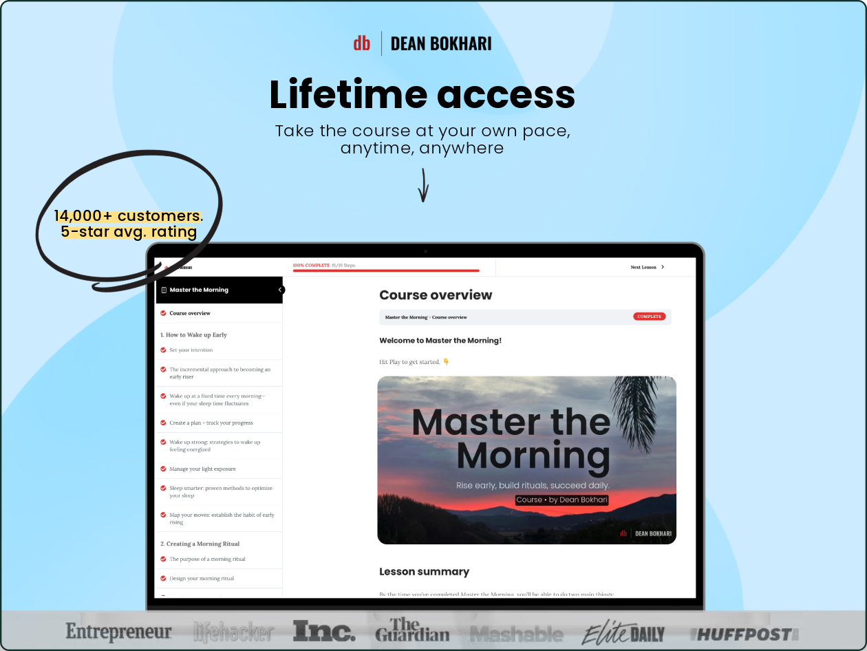 Master the Morning Online Course: Lifetime Access