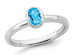 Blue Topaz Ring 2/5 Carat (ctw) in Sterling Silver - 10