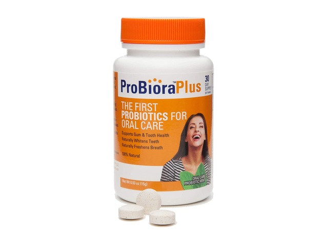 ProBiora Plus Oral Probiotic Mints Supports Healthy Teeth and Gums, Freshens Breath, Gently Whitens Teeth 30 Day Supply (30g)