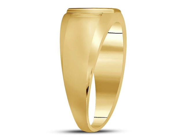 Mens Diamond Cross Ring 1/20 Carat (ctw) in 10K Yellow Gold - 12