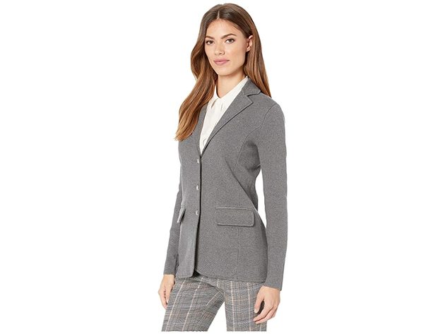 Lauren Ralph Women's Lauren Sweater Knit Blazer Women's Jacket Gray Size Medium