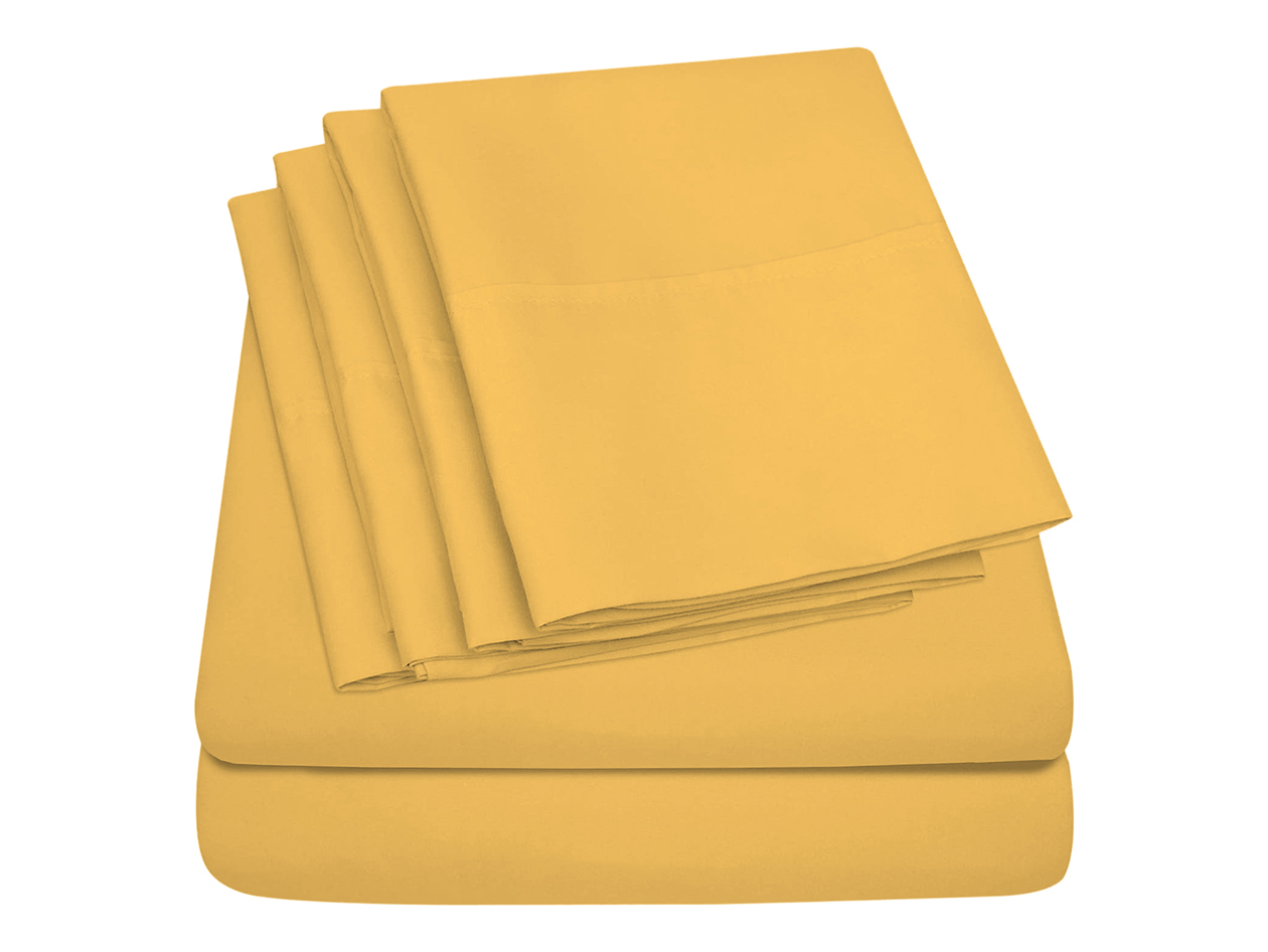Super-Soft 1800 Series Bamboo Blend 6-Piece Sheet Set (Gold/King)