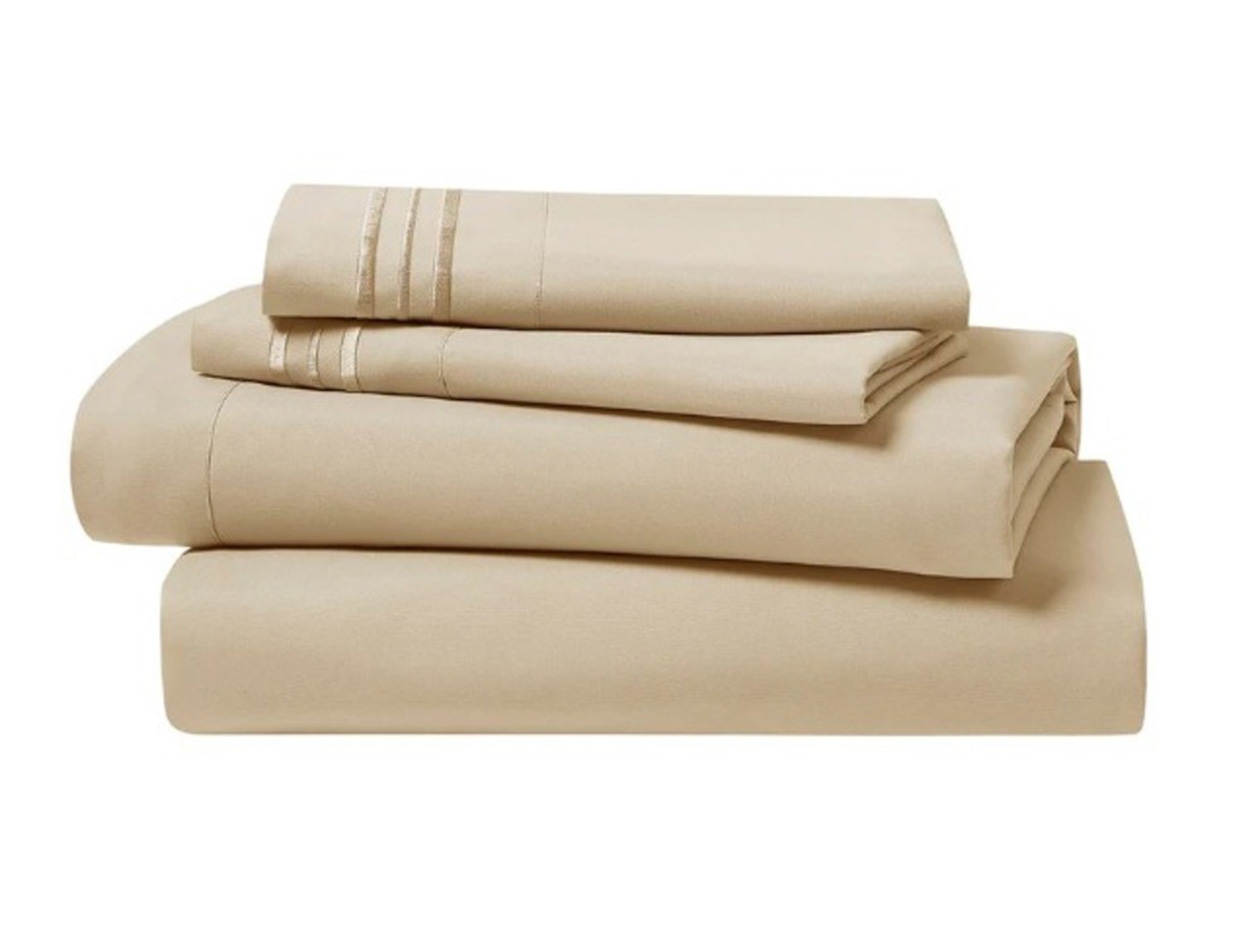 The Luxe 4-Piece Microfiber Bed Sheet Set (Camel/Twin)