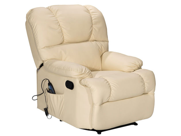 beige massage recliner