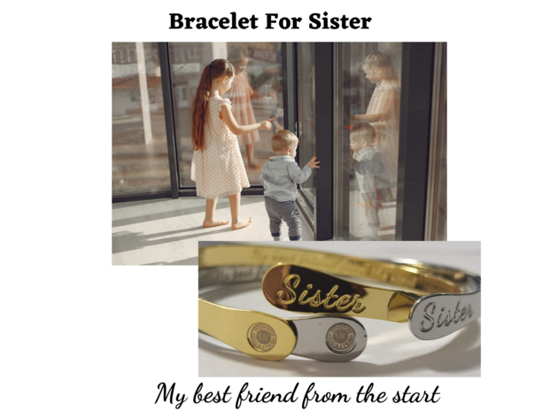 Sister Bracelets, Engraved Bracelets My best friend from the start