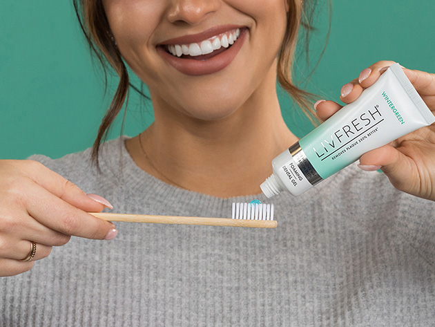 LIVFRESH Toothpaste & Whitening Strips Bundle (Premium)