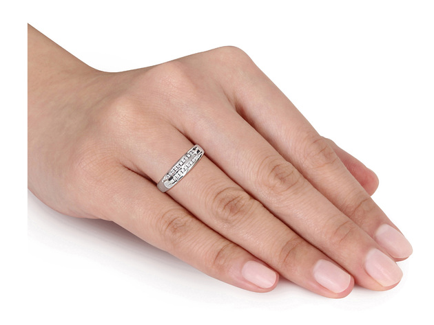 Diamond Anniversary Band 1/3 Carat (ctw I-J , I2-I3) in 10k White Gold - 5.5