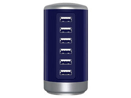 30W 6-Port USB Charging Station (Blue)