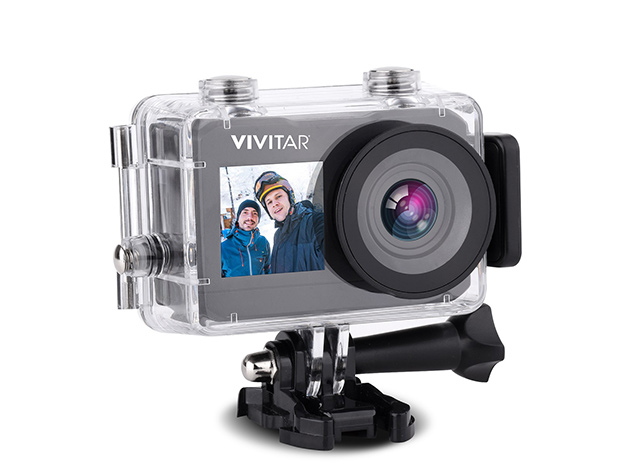 Vivitar DVR922 4k Dual-Screen Action Camera - Black (Certified Refurbished)