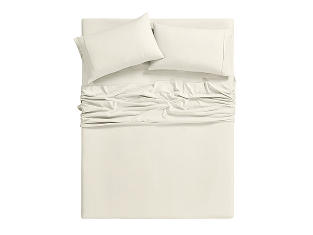 4-Piece Bamboo-Blend Comfort Luxury Sheet Set (Ivory/Twin)
