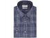 Calvin Klein Men's Steel Slim-Fit Stretch Performance Non-Iron Temperature-Regulating Blue Check Dress Shirt Navy Size 32-33