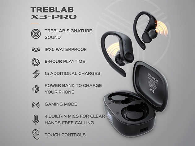 TREBLAB X3 Pro True Wireless Earbuds