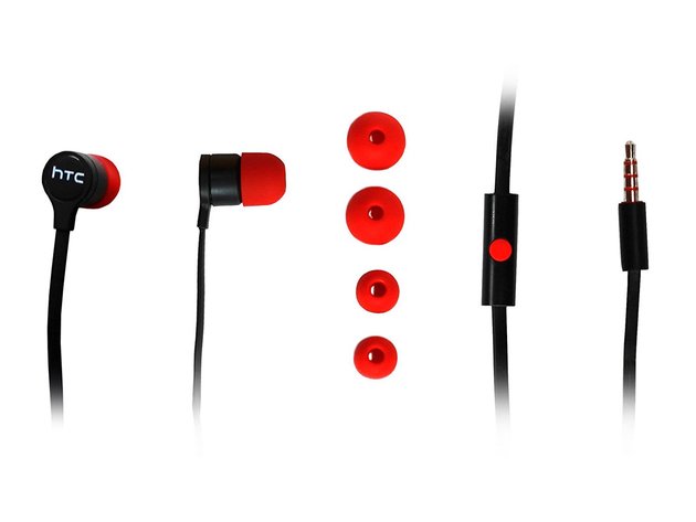 HTC 3.5mm Stereo Headset - Non-Retail Packaging - Black and Red