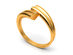 22k Gold-Plated Love Ring (Size 6)