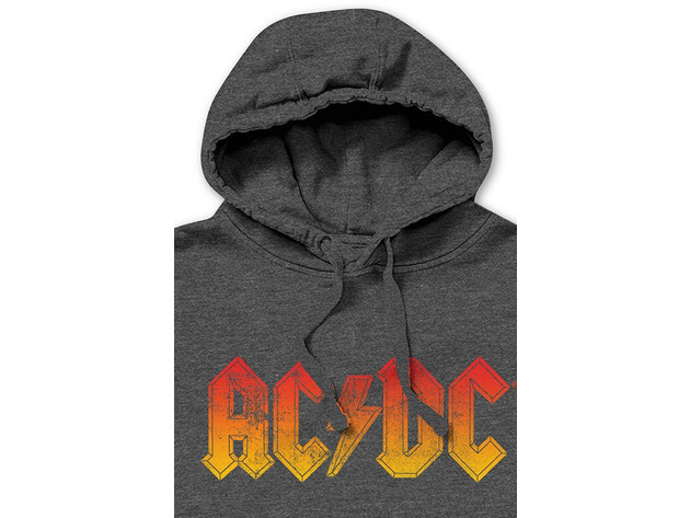 Hybrid Men's Distressed Logo Hoodie Gray Size Small