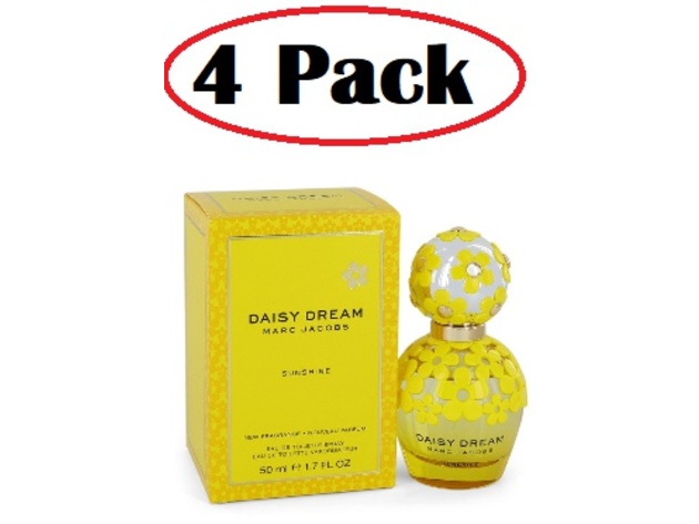 4 Pack of Daisy Dream Sunshine by Marc Jacobs Eau De Toilette Spray 1.7 oz