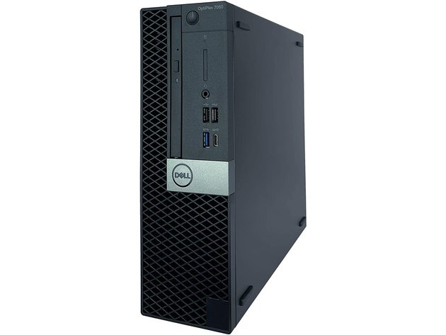 Dell Optiplex 7060 Desktop Hexa Core Intel i5 (3.2GHz) 16GB DDR4 RAM 500GB SSD Windows 11 Pro (Refurbished) + New 24" LCD Monitor 