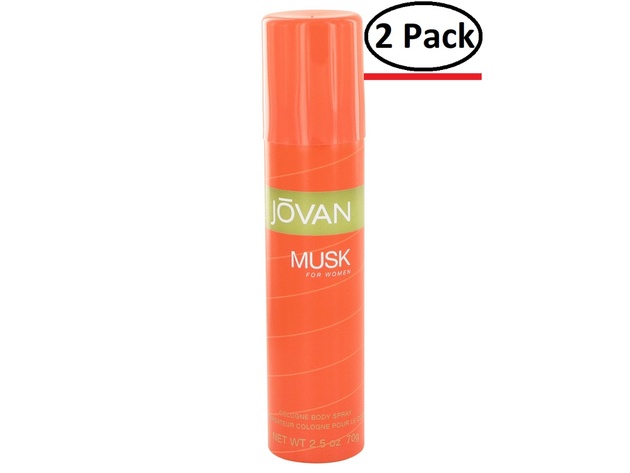 JOVAN MUSK by Jovan Body Spray 2.5 oz for Women (Package of 2)