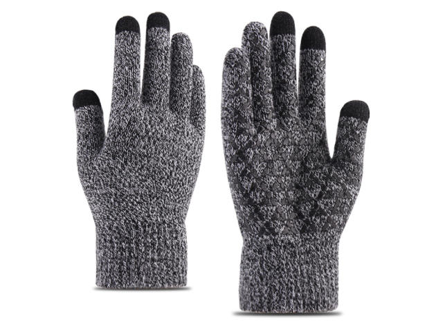 3-Touch Smartphone Gloves (Black/Gray)