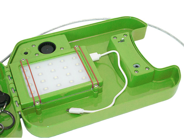beachsafe® Valuables Storage & Safe with Phone Charging/Cooling (Lime Green)