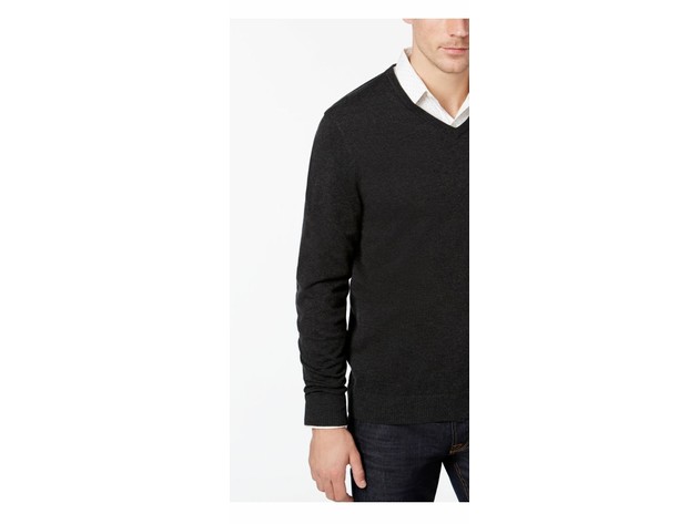 Alfani Mens Knit Pullover Sweater Black Size Small