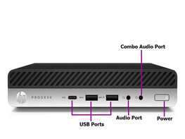 HP ProDesk 600 G4 Mini Desktop i5-8400T, 16GB RAM, 512GB Solid State Drive, Windows 10 Pro (Refurbished)