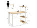 Costway Reversible Computer Desk Study Table Home Office w/Adjustable Bookshelf Natural