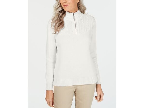 zip neck sweater women's