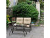 Costway 2 Piece Patio LoveSeat Coffee Table Set Furniture Bench With Cushion 
