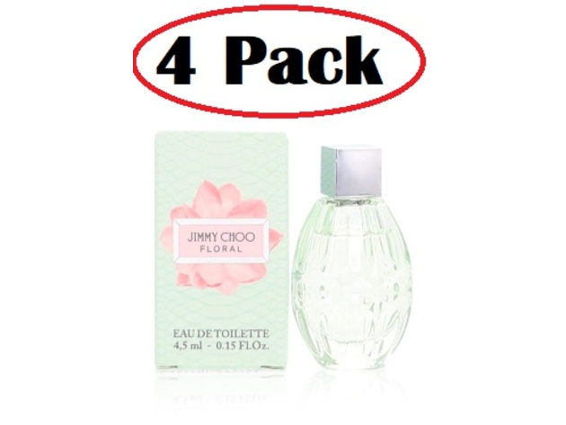 4 Pack of Jimmy Choo Floral by Jimmy Choo Mini EDT .15 oz