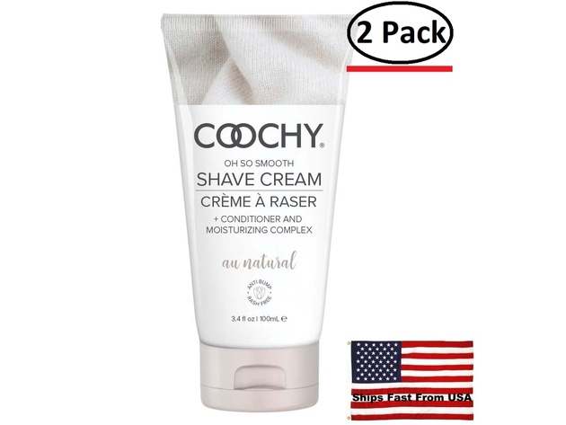 ( 2 Pack ) Coochy Shave Cream - Au Natural - 3.4 Oz