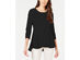 Alfani Women's Flare Top  Deep Black Size Medium