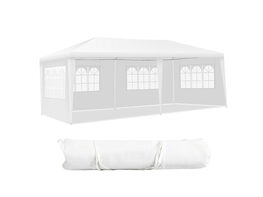 Costway 10'x20' Canopy Tent Heavy Duty Wedding Party Tent 4 Sidewalls W/Carry Bag - White