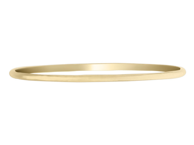 Polished Slip On Bangle in 14K Yellow Gold (3.00 mm) | StackSocial