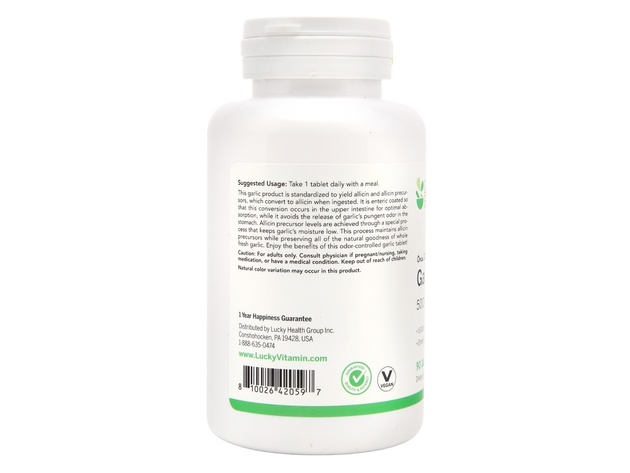 LuckyHerbs - Garlic Extract 5000 mcg. - 90 Tablets